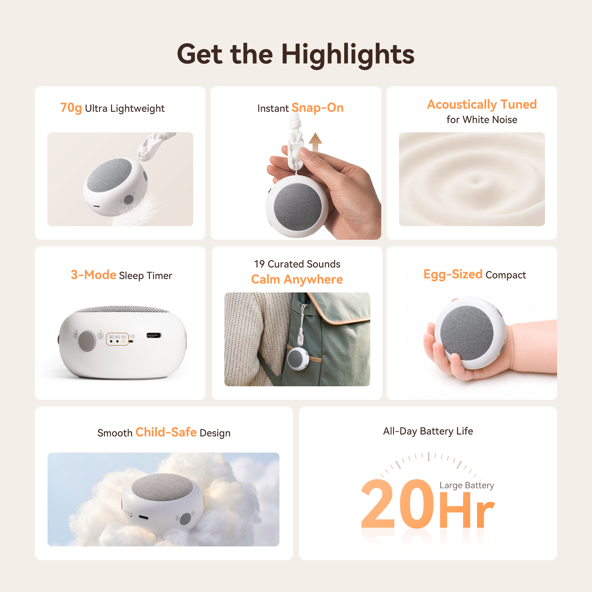 Lite Cozy | Flagship Snap-and-Go Sound Machine