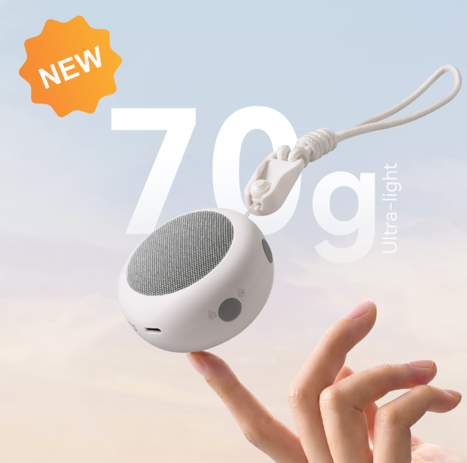 Dreamegg White Noise Sound Machine, Portable Baby Sound Machine With 19 Soothing Sounds and Timer, 20 Hours Battery Life, Easy to Pocket and Travel, White