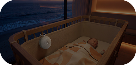 Dreamegg sound machine in a peaceful nursery