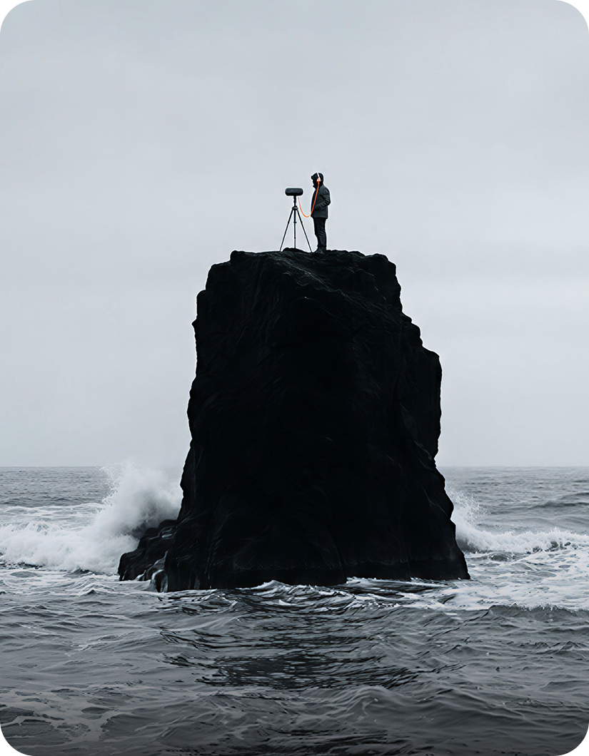 A nature sound being recorded in the place where it happens