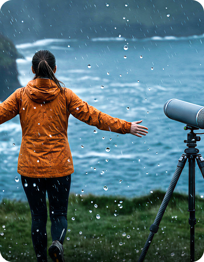 A nature sound being recorded in the place where it happens
