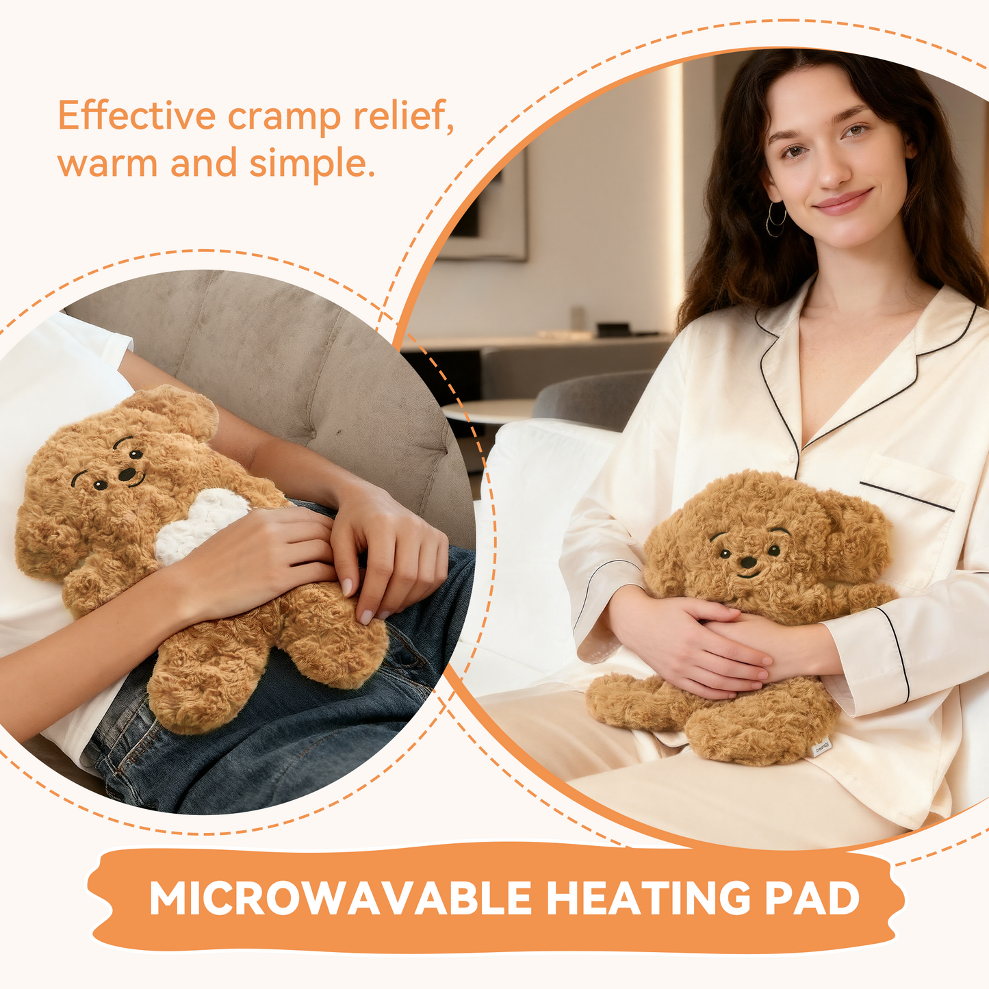 dreamegg heating pad for period cramps relief, microwavable heating pads