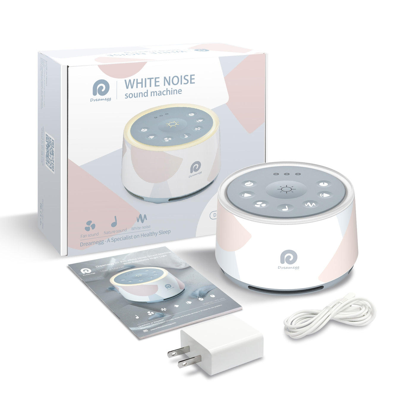 Dreamegg White Noise Machine - D3 Pro Sleep Sound Machine, Rechargeable  Noise 29