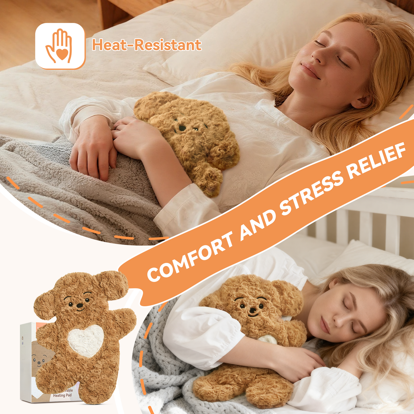 dreamegg heating pad for period cramps relief, microwavable heating pads