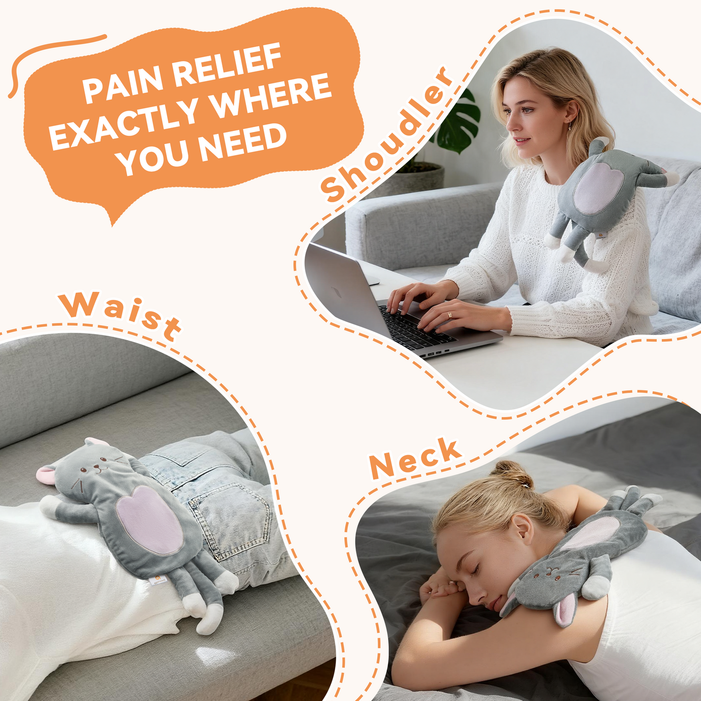 dreamegg heating pad for period cramps relief, microwavable heating pads