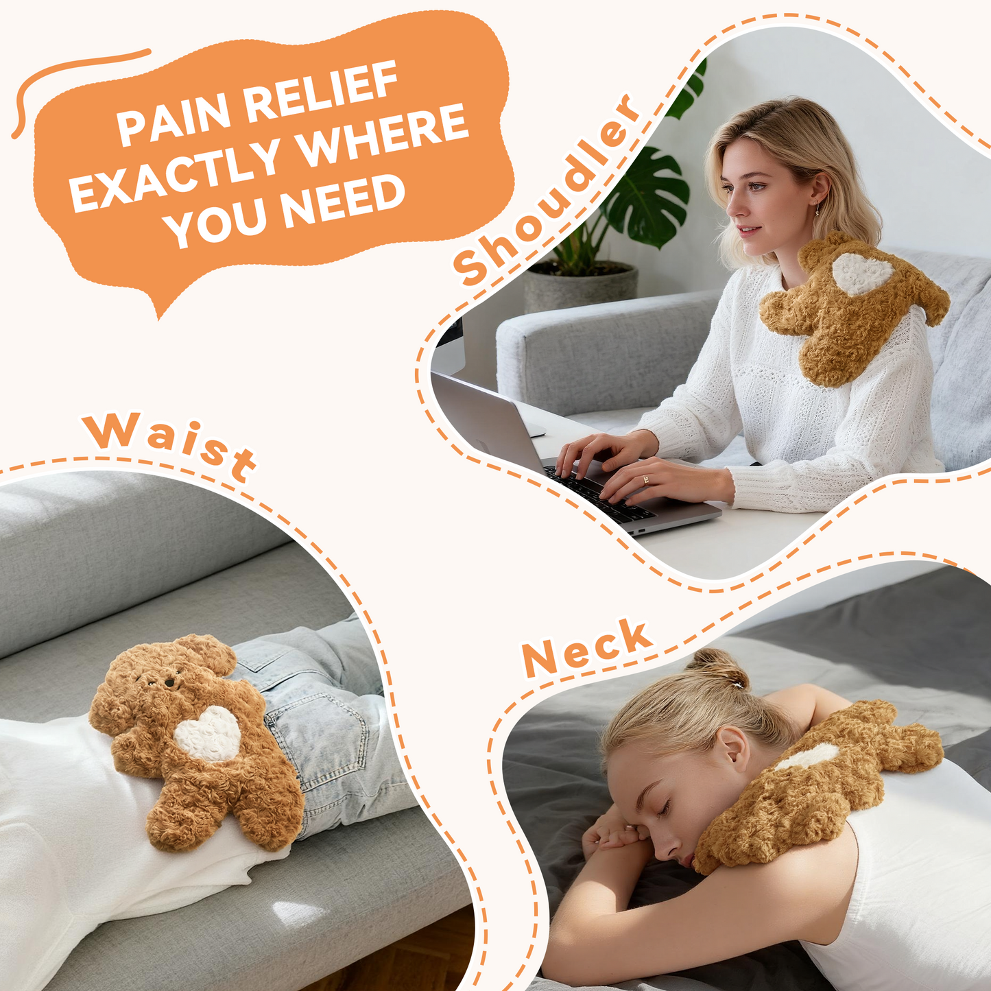 dreamegg heating pad for period cramps relief, microwavable heating pads