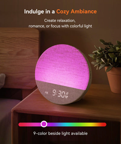Dreamegg Sunrise Alarm Clock, Natural Wake up Light, White Noise Machine