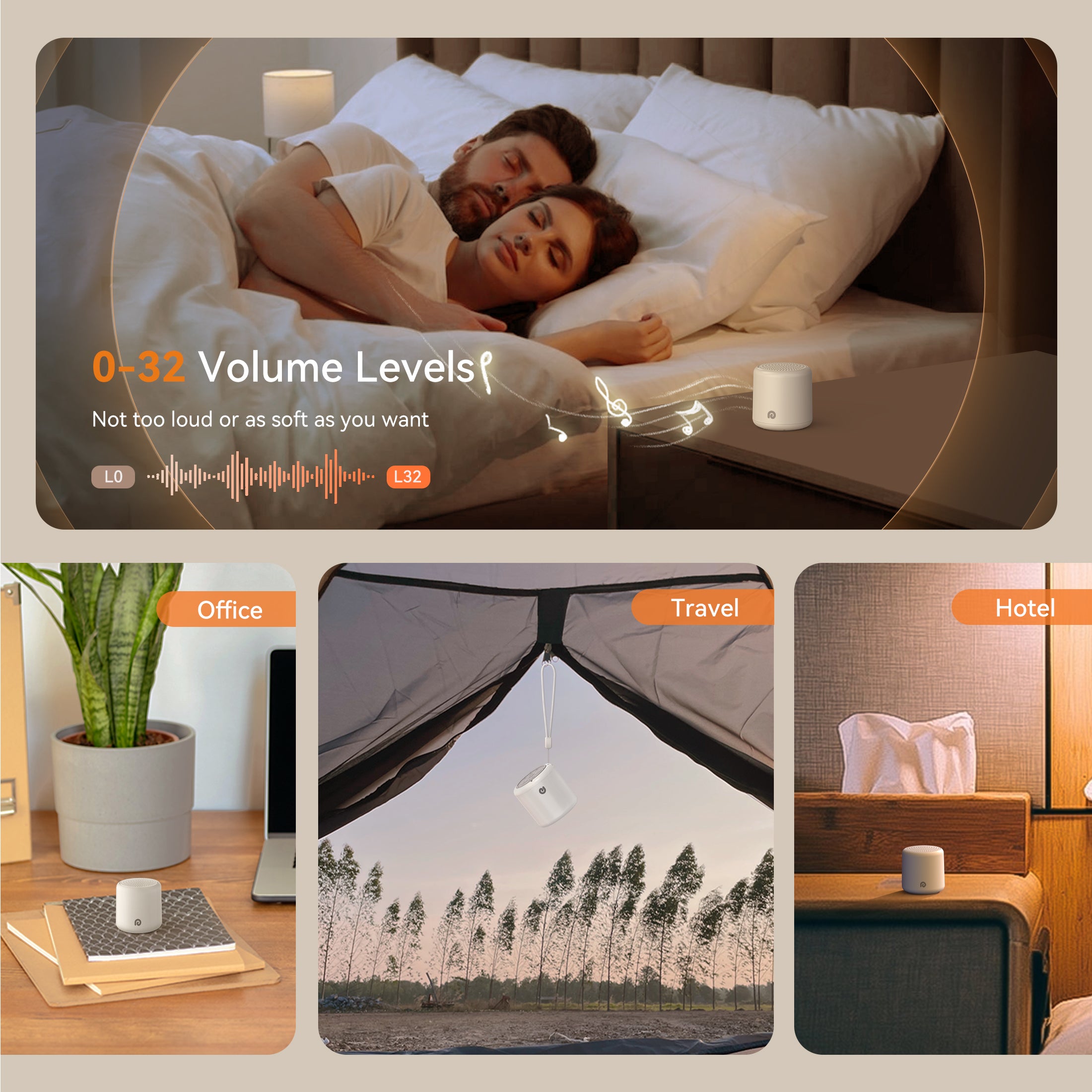 Dreamegg Pocket Sleep 1 Tragbares Weißes Rauschgerät