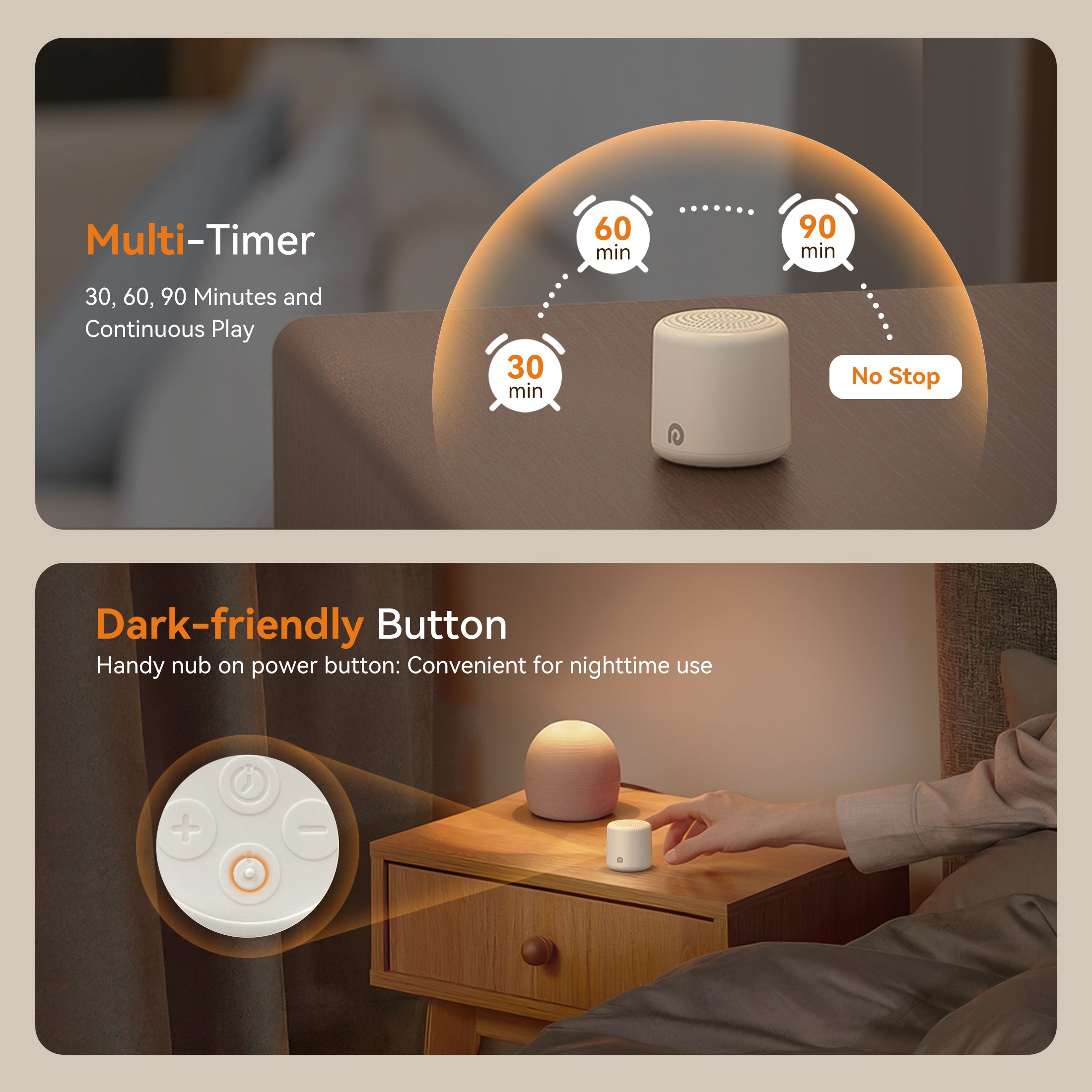 Dreamegg Pocket Sleep 1 Tragbares Weißes Rauschgerät